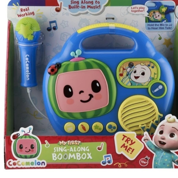 Cocomelon Sing Along Toy Boombox With Real Working Mic for Kids 12 18 24 months - Picture 4 of 6